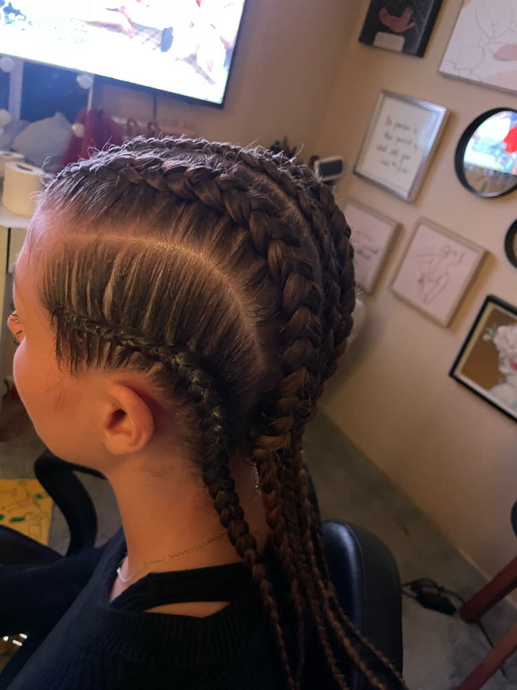 Four Natural Stitch Braids