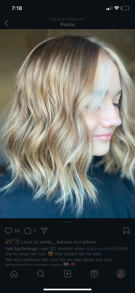 Woman’s haircut