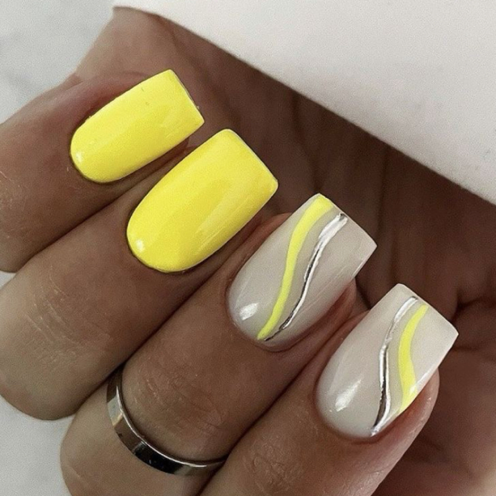 Medium Nail Extensions / Simple Des at Julia Nails Florida in Orlando, FL