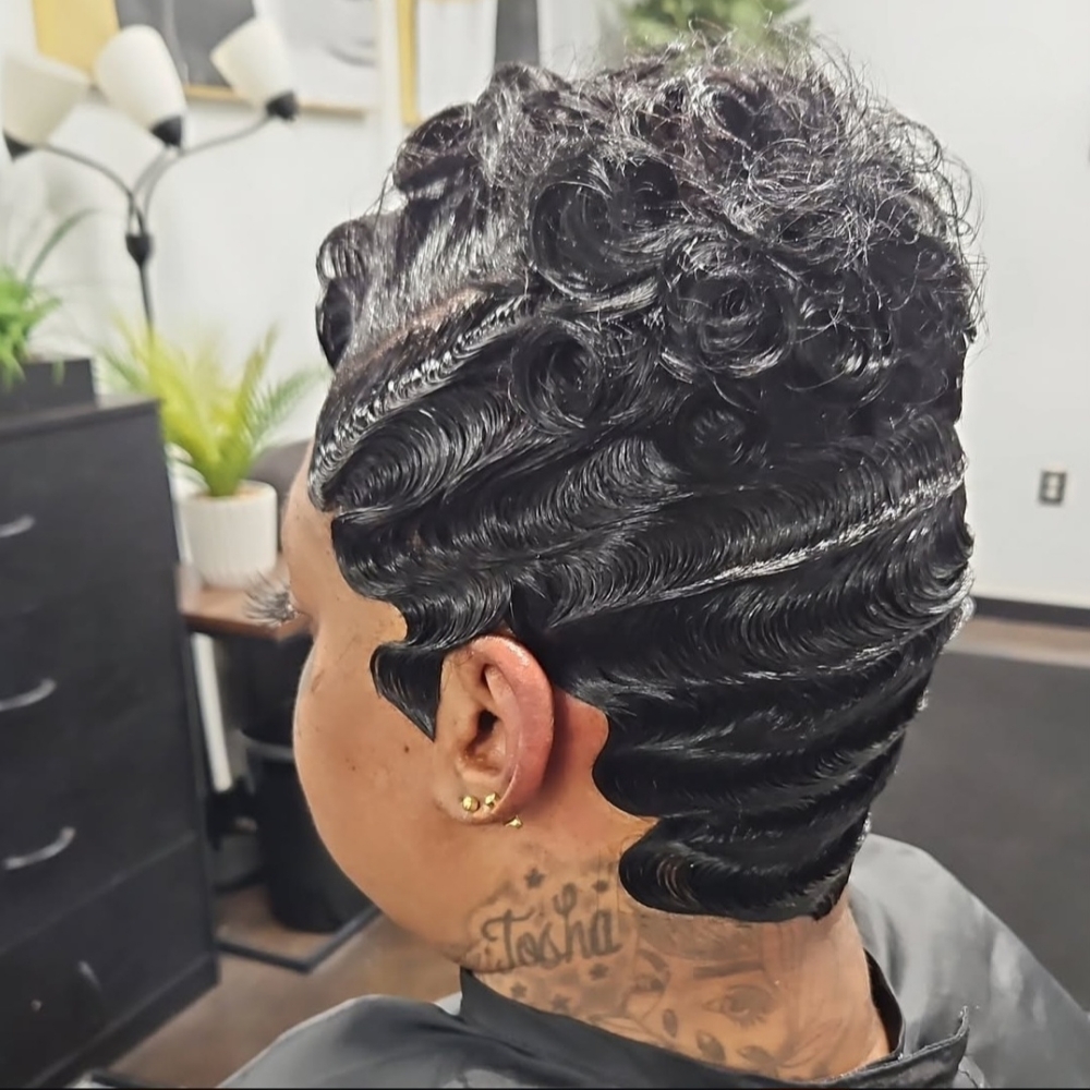 Short Quickweave w/waves and Curls at Leandrea's in Chesterfield, VA
