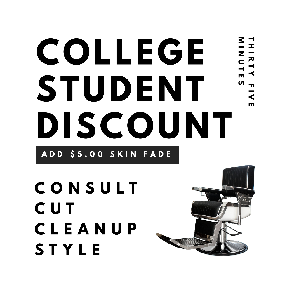 College Student Discount  W/ I.D