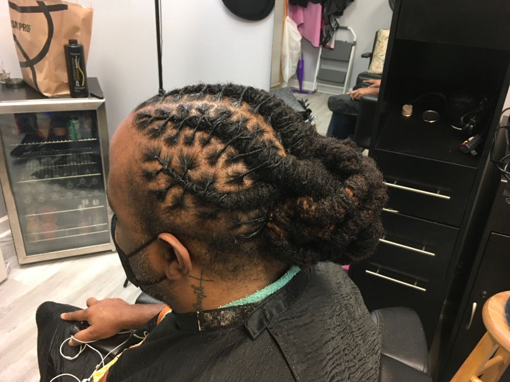 Loc Updo at A Natural U Beauty & Wellness in Morrow, GA
