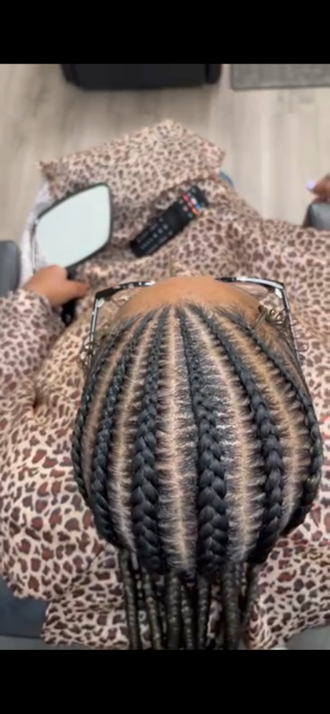 Feed-In Braids One Layer Stitched at Appointed Beauty in Romulus, MI