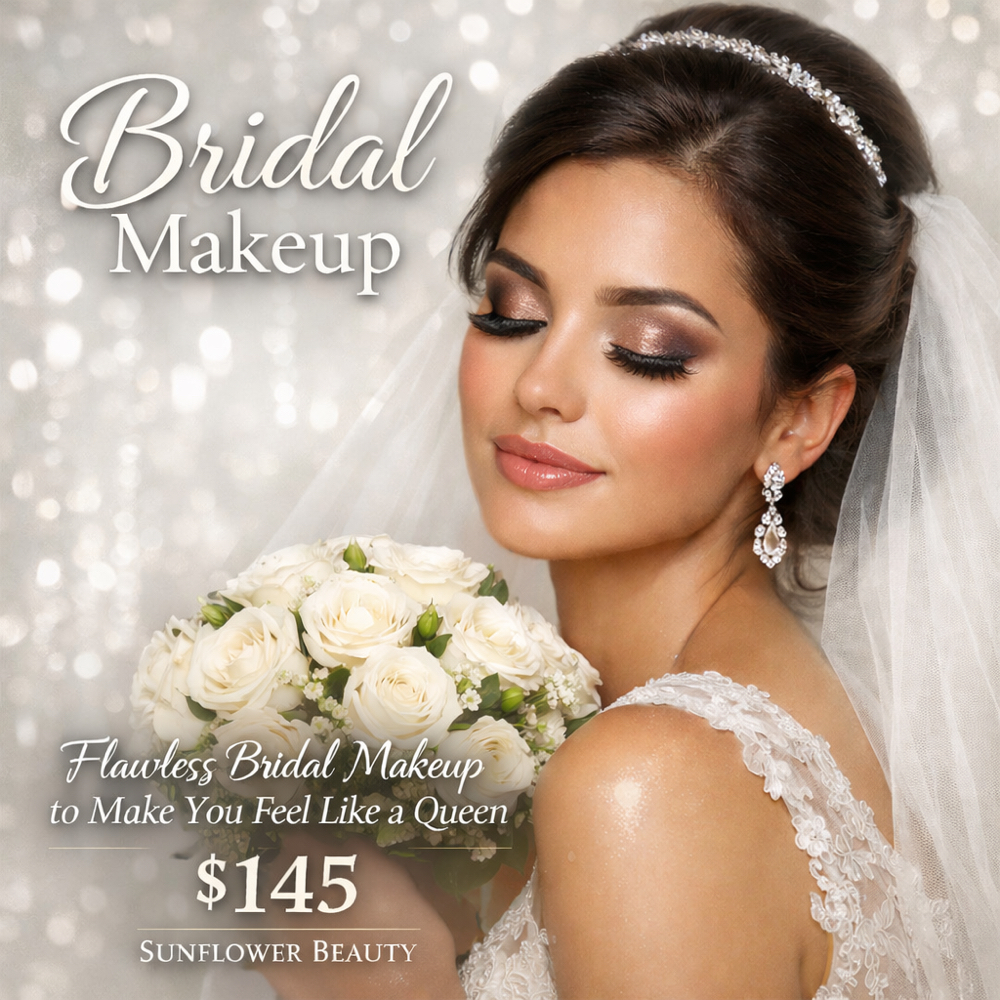 Bridal Makeup at Sunflower Beauty in Whitney, TX