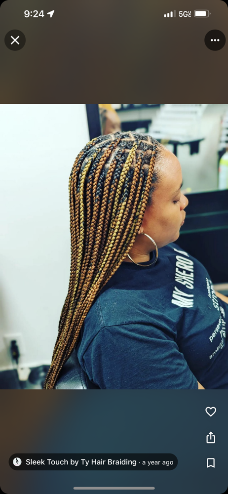 Knotless Braids Medium Midback