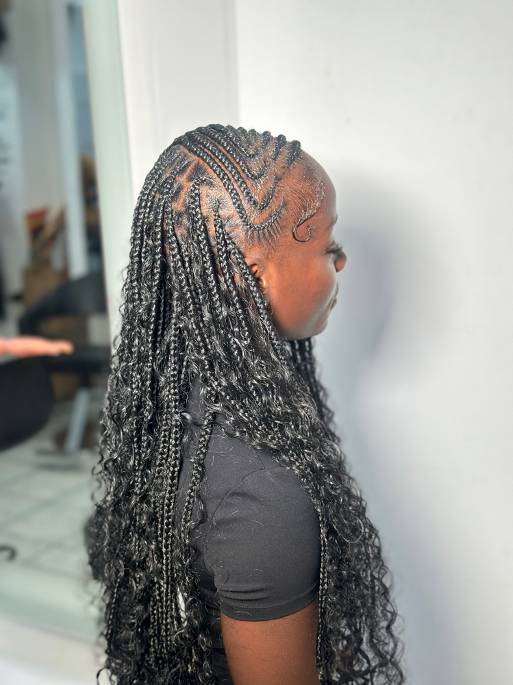 Lemonade Knotless Boho Curls