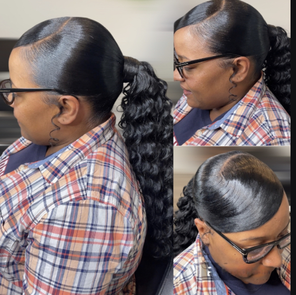 Ponytail With Middle or Side Par