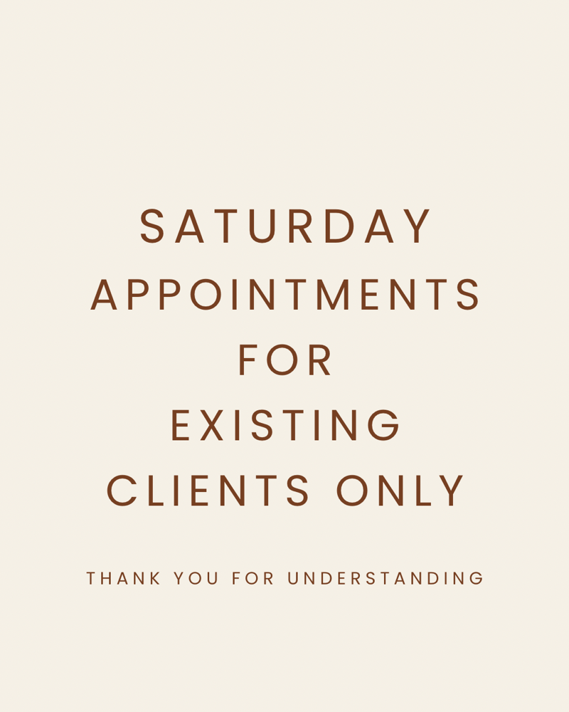 SATURDAY APPT INFO