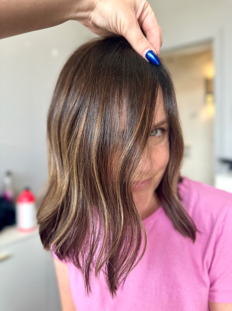 Grey Coverage + Balayage