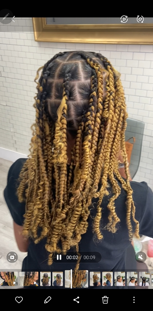 Large Boho Knotless Braids