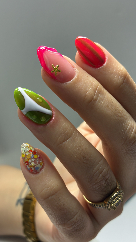 Acrílico Medianas at Bloom Nails Studio in Vega Baja, PR