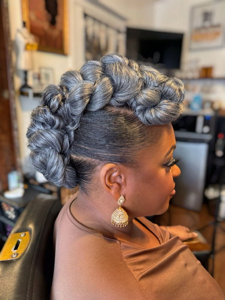 Twisted Faux Hawk Updo