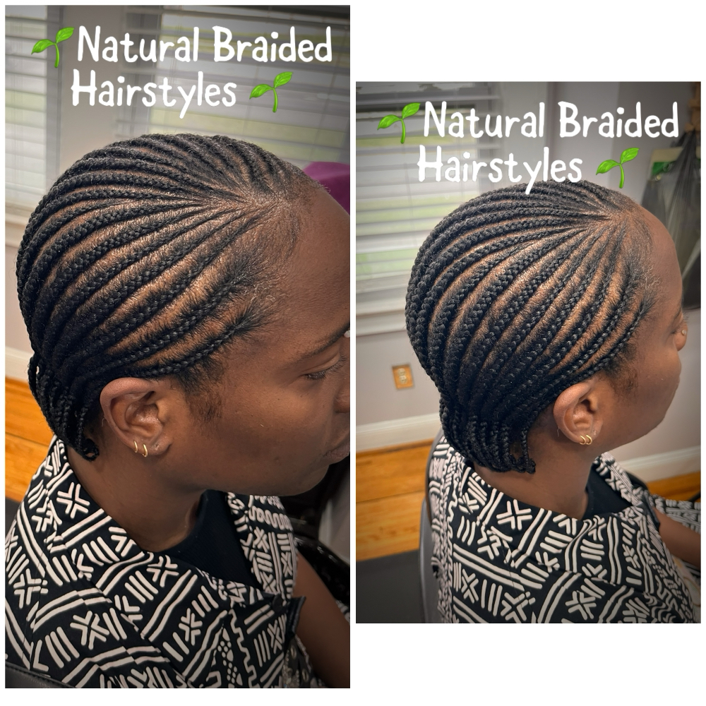 Natural Cornrow Styles + Shampoo at BraidsTwistByKrish in Rochester, NY