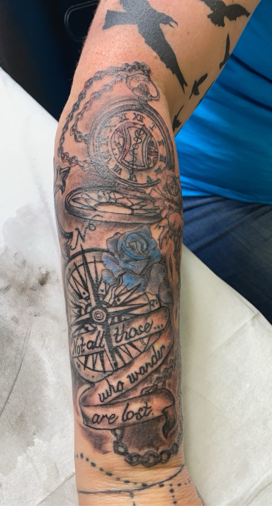 Large Tattoo (Half-Sleeve / Calf / at Evolution of Art in Winter Heaven, FL