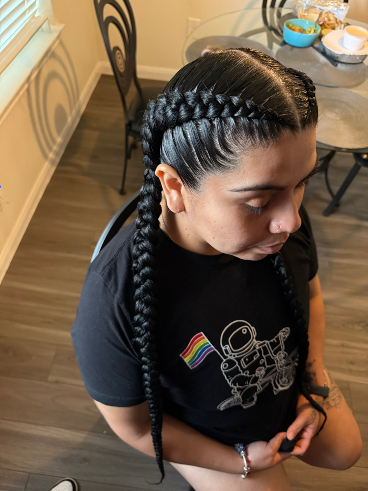 2 feed In Braids at Braids By Aurora in Houston, TX