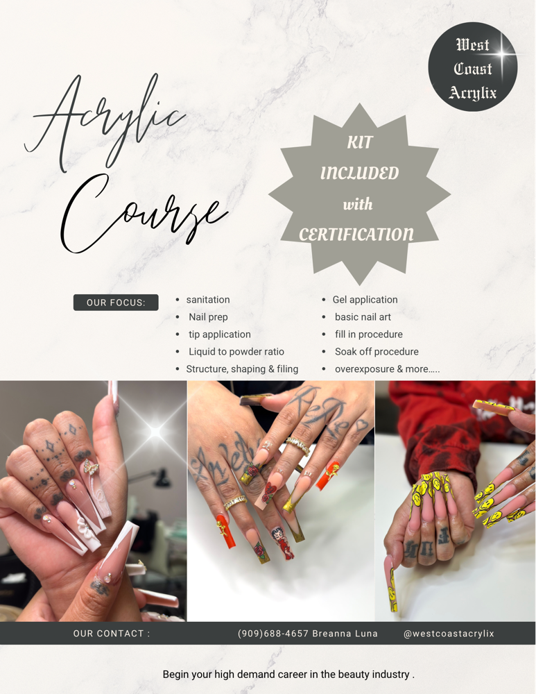 2 Day 1 On O1 Acrylic Course