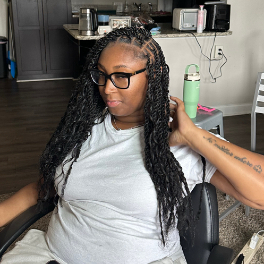 Mid-Back Invisible Locs at HairByKai in Greensboro, NC