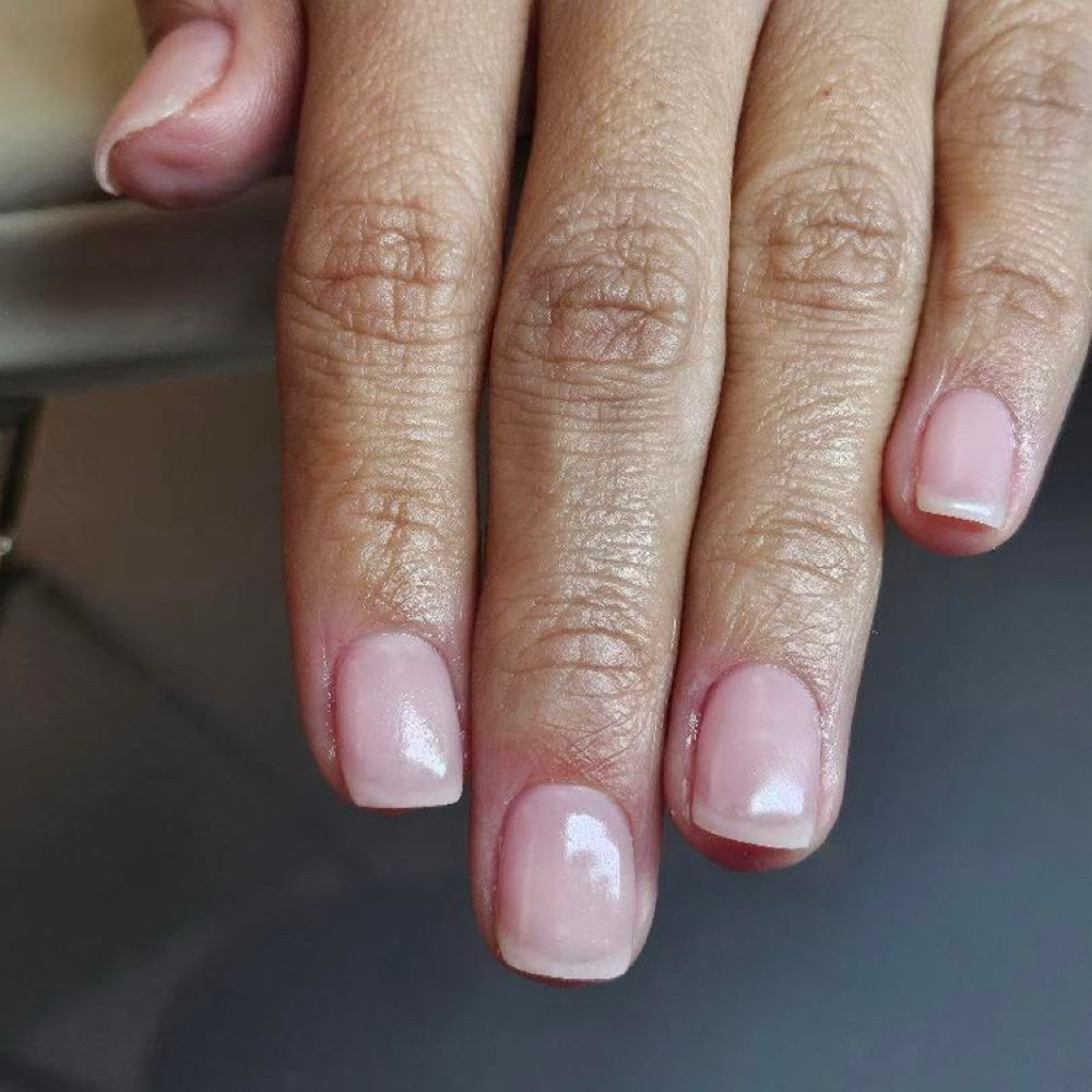 Acrylic with extention short at Zaza nails LLC in Junction, KS