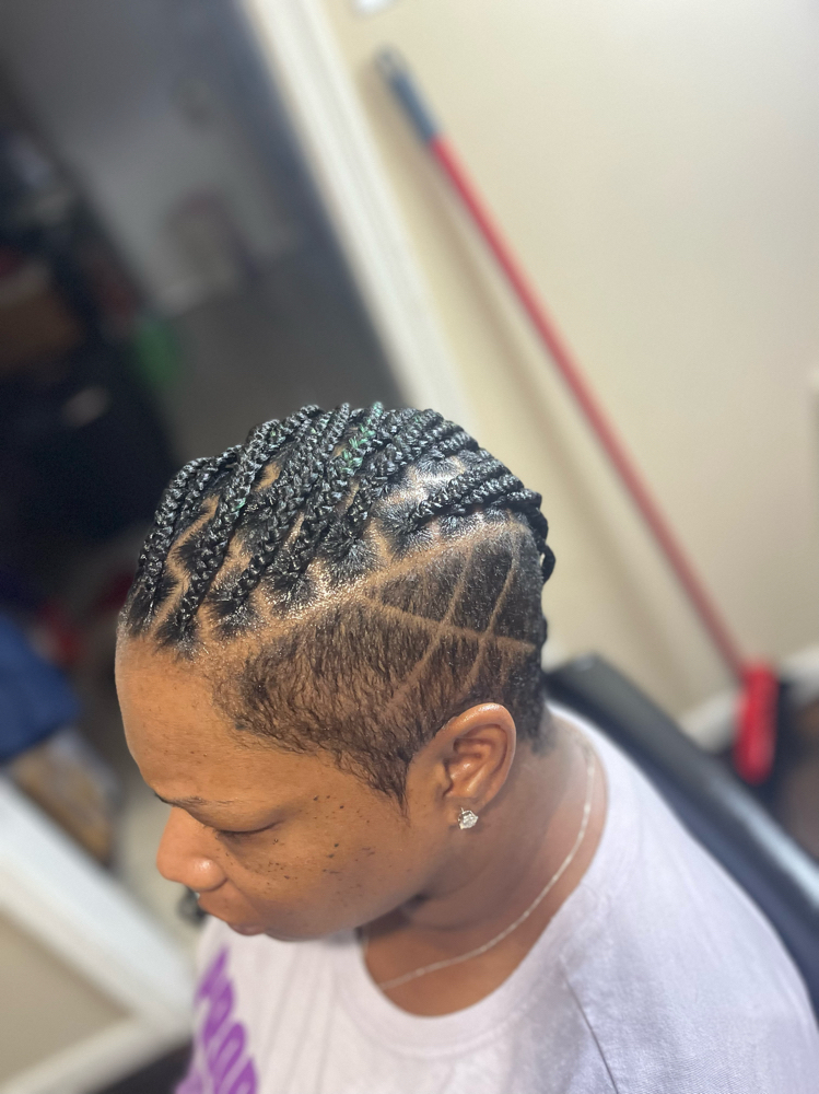 Small Knotless Half Head Hip Length