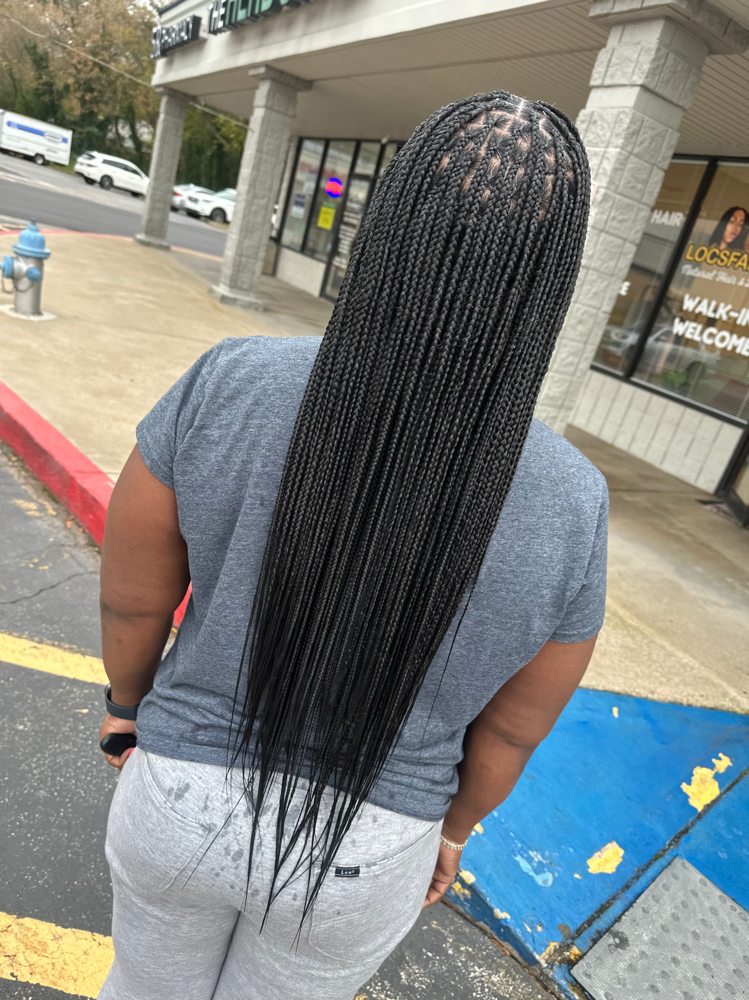 Small Knotless Braids at Pink Passion Beauty Parlor in Atlanta, GA