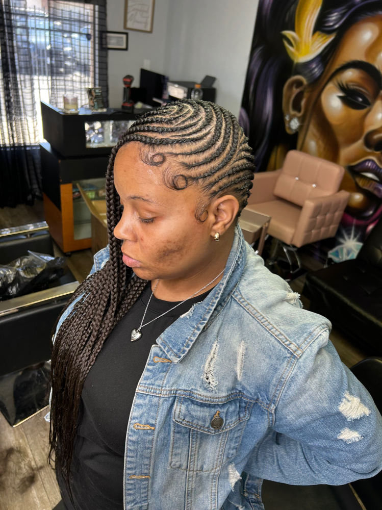 Lemonade Side braids at Glamourist Beauty Bar in Bellflower, CA
