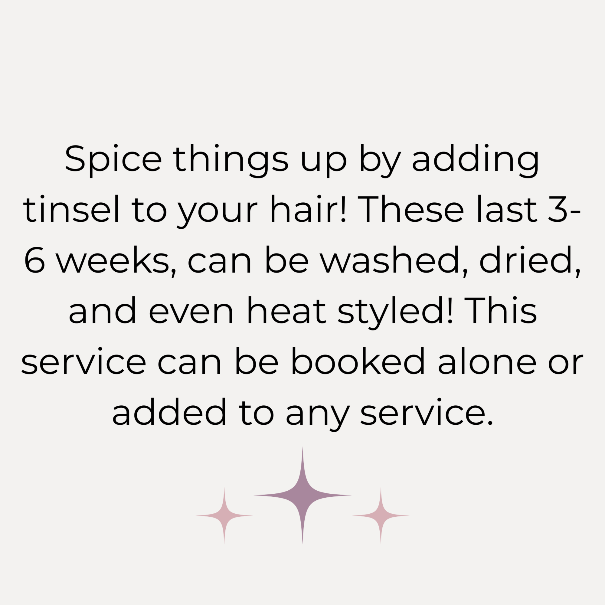 Hair Tinsel at Looks By Lacie in Connersville, IN