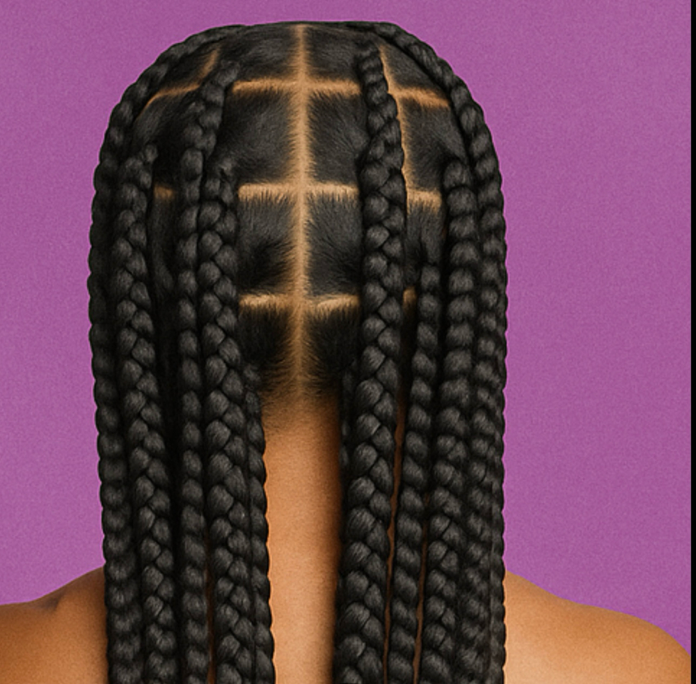 Large Knotless Braids