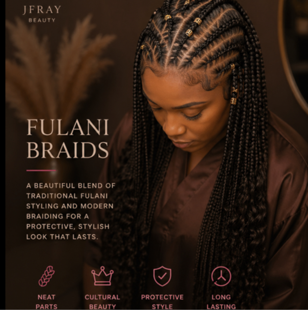 Fulani Braids at Jfray Hair Studio in Pantego, TX