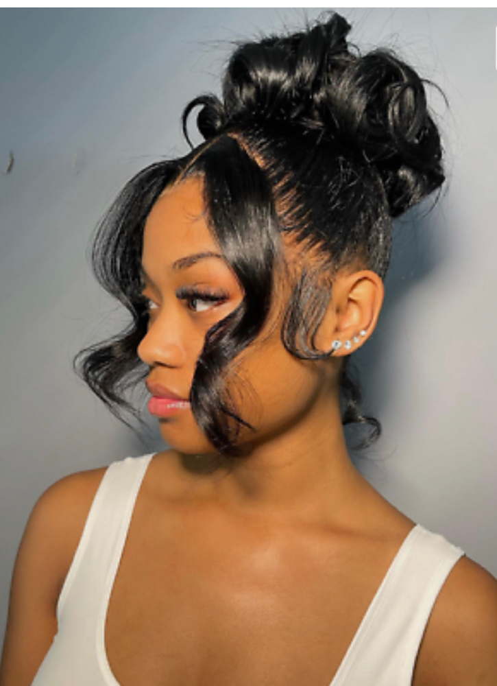 Updo With Pin Curls