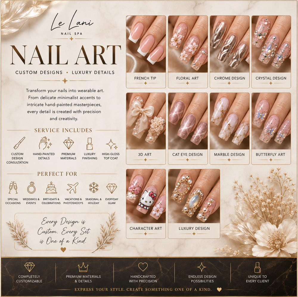 Nail Art (for Each Nail ) at Le Lani Nail Spa in Los Angeles, CA