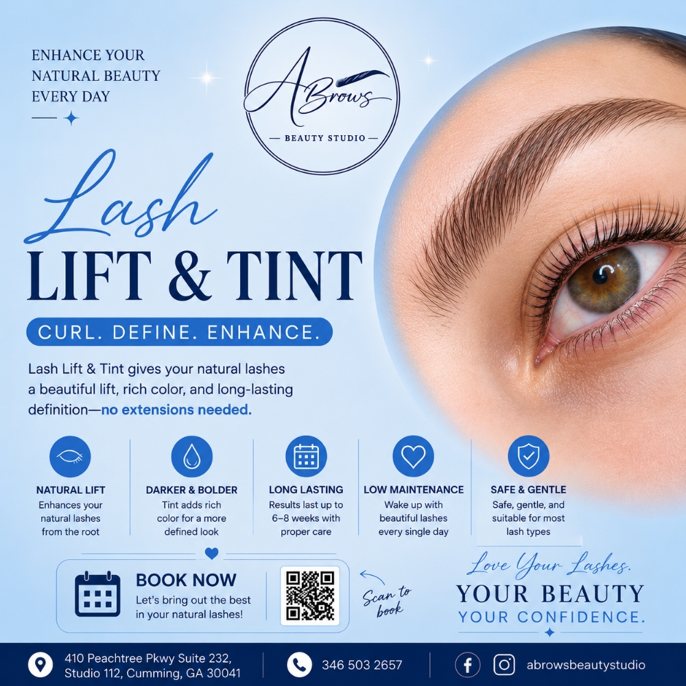 Korean Lash Lift & Tint (REG. $80) at Abrows Beauty Studio in Cumming, GA