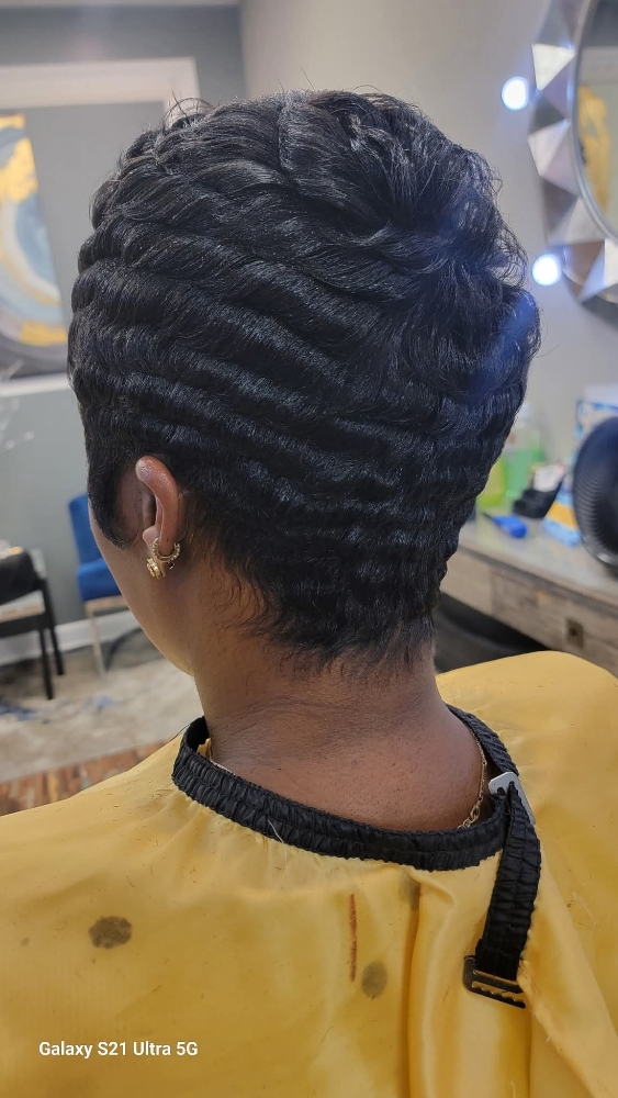 Virgin Relaxer + Haircut