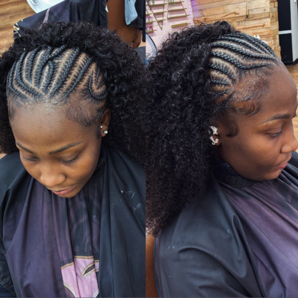 Half Braids/Half Sew-in(Quick Weave at EU*NICE*BEAUTY in Reynoldsburg, OH