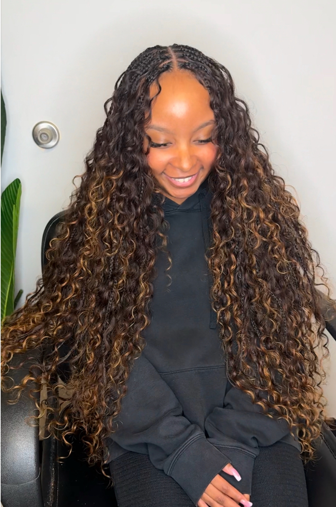 Curly Ombre 4/27 Boho Braids