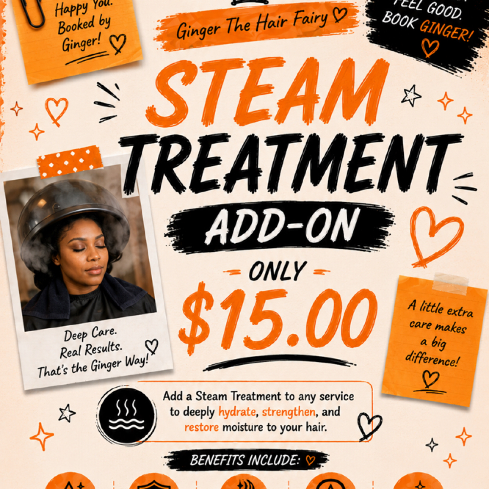 Steam Treatment Add-On ✨ | $15 at Fairy land studio in San Antonio, TX