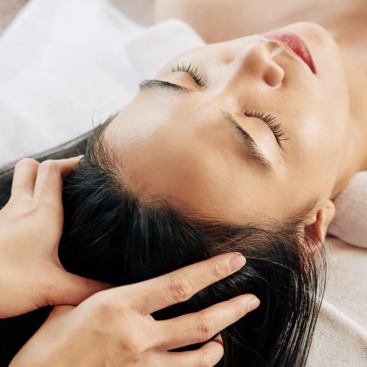 Scalp massage at Terra spa in Dallas, TX