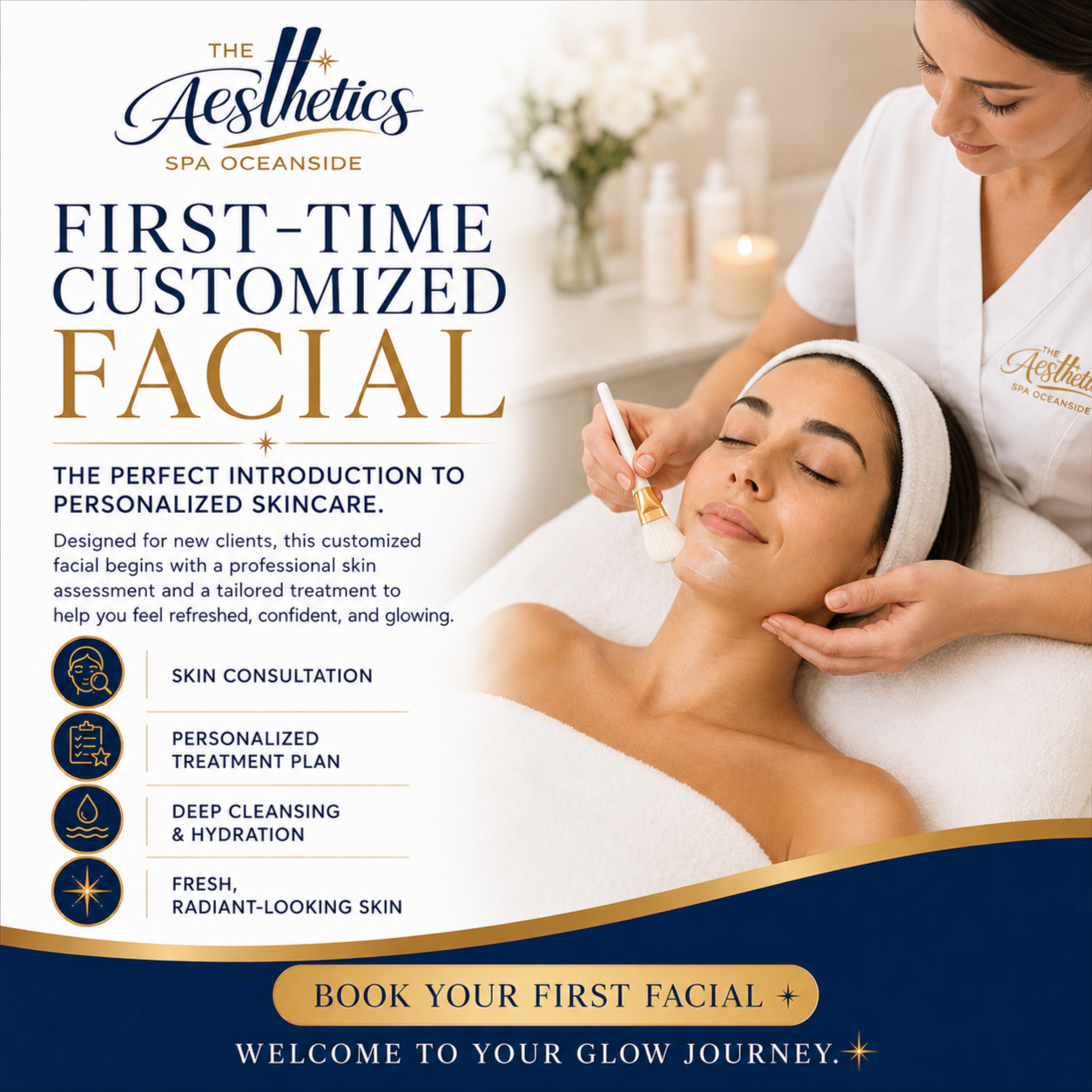 First-Time Customized Facial – $119 at The Aesthetics Spa in Oceanside, NY