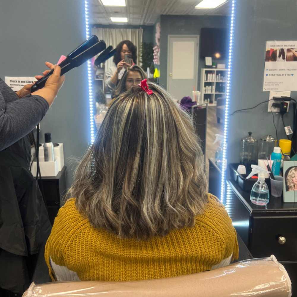 Women Hair Highlights(colors) at Amit Hair and Nail Salon in FAIRFIELD, OH