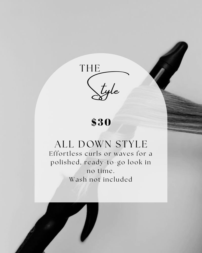 All Down Style (no wash) at Deeply Rooted Beauty in Nocona, TX