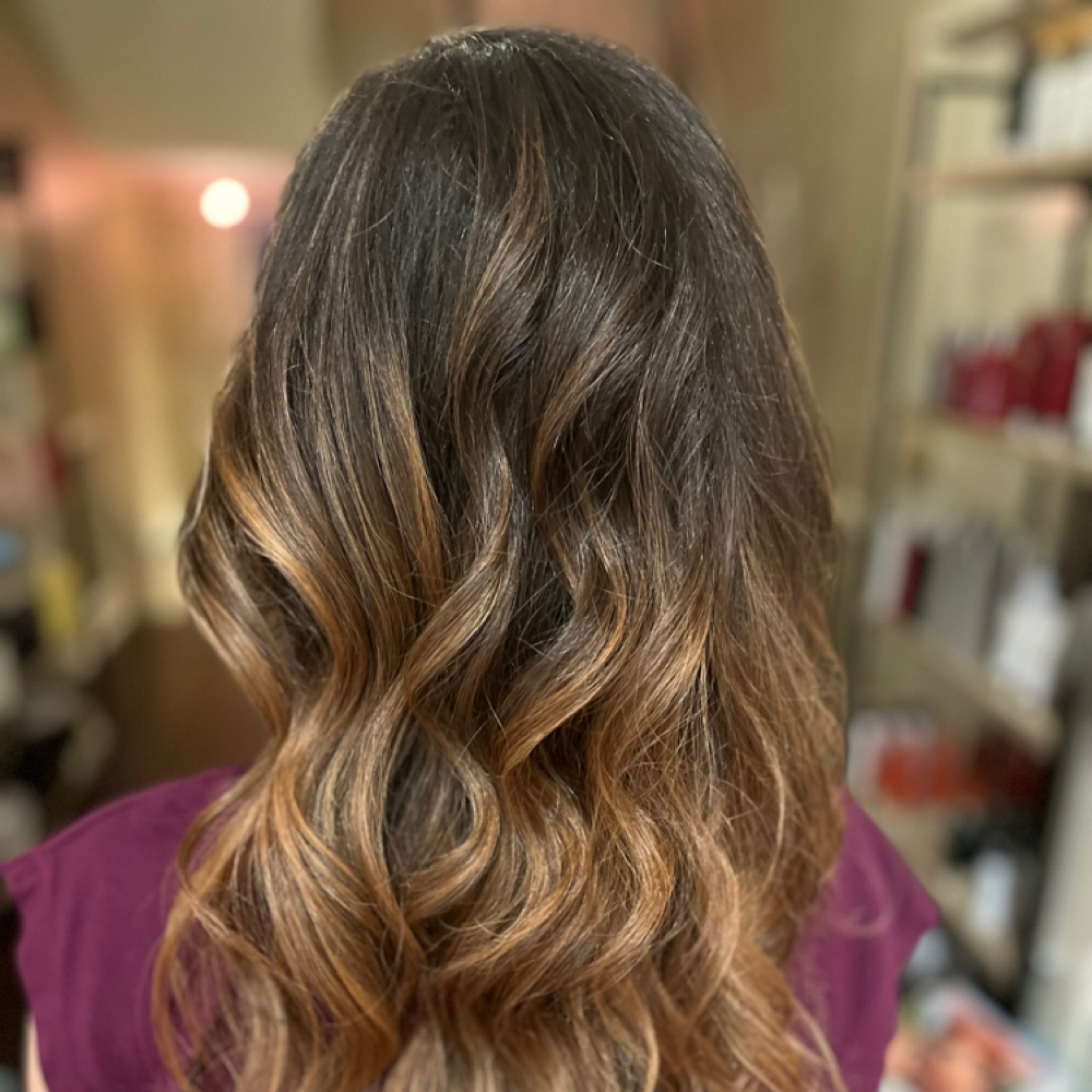 Balayage Highlight With Haircut at Mane Haven at Elite Salons and Suites in West Chester, PA