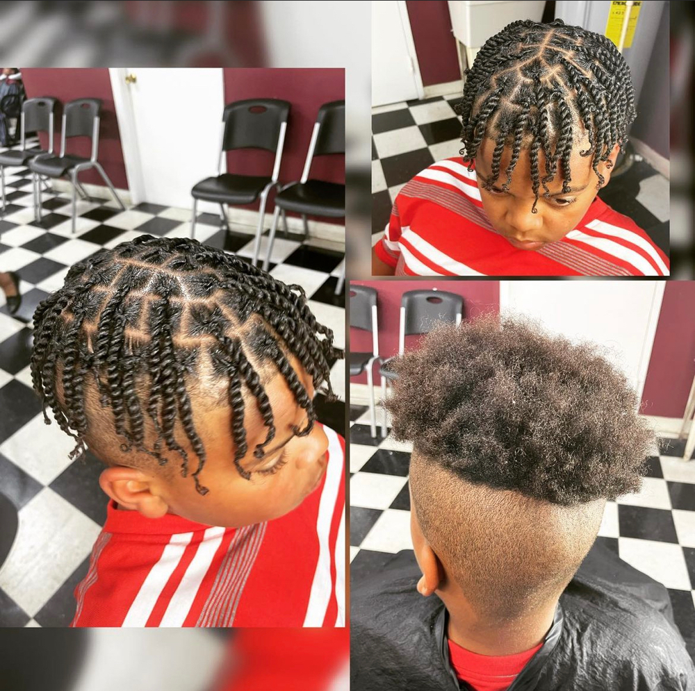 Male Twist/Plaits Top Only