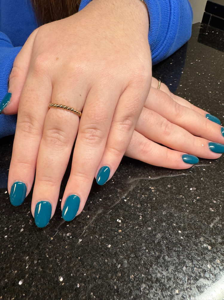 Gel Manicure With Solid Color