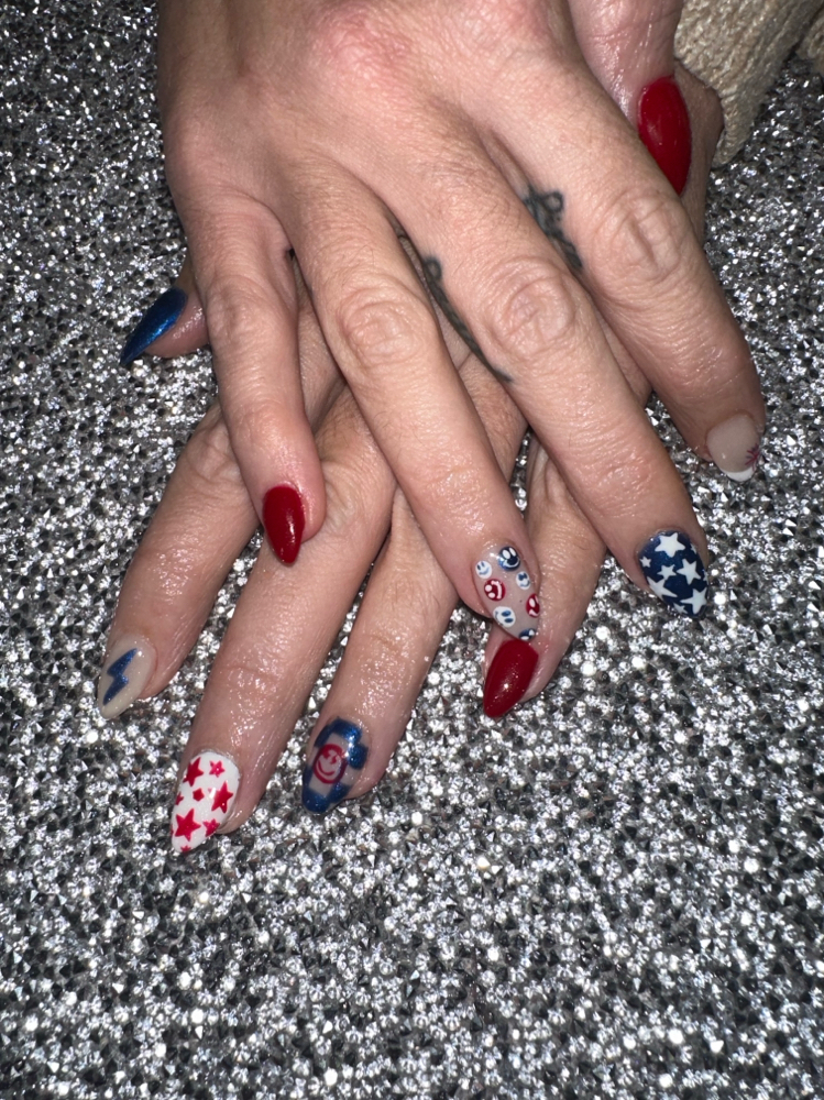 Acrylic Full Set With Gel