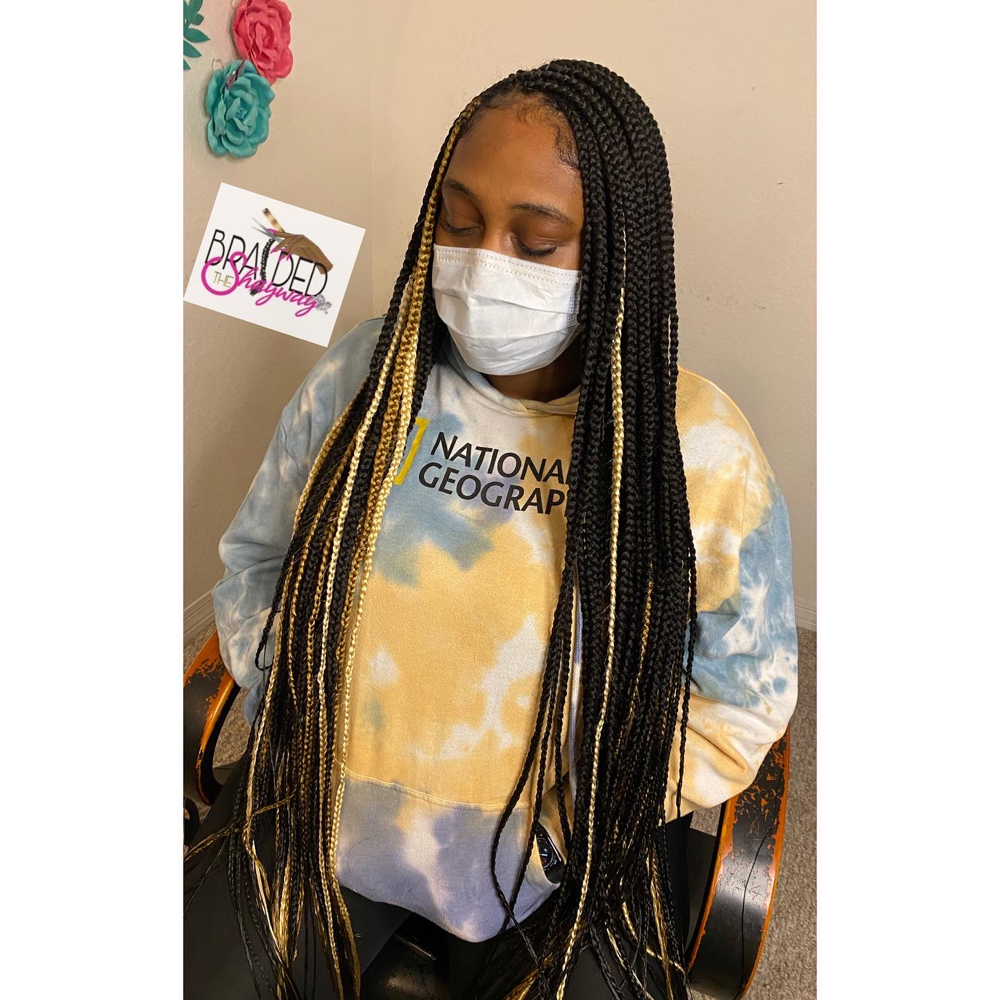 Knotless Midback Small Plaits