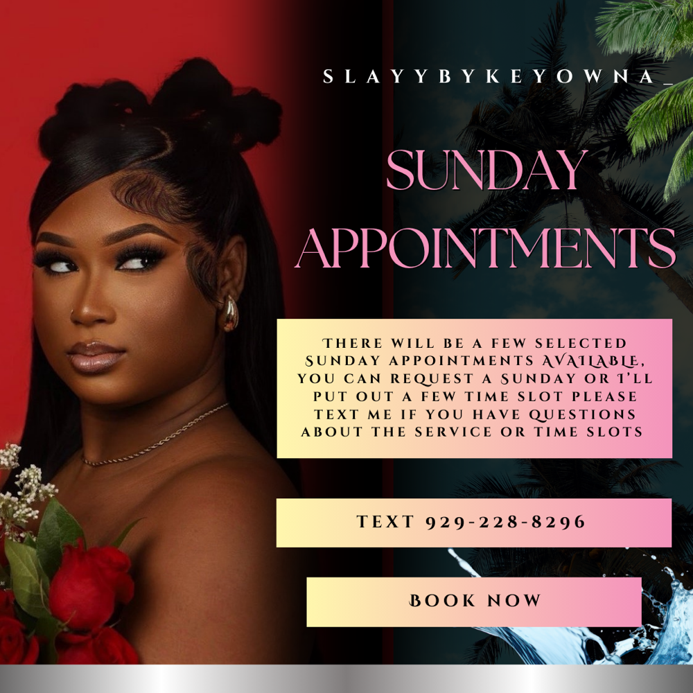 SUNDAY APPOINTMENTS ONLY