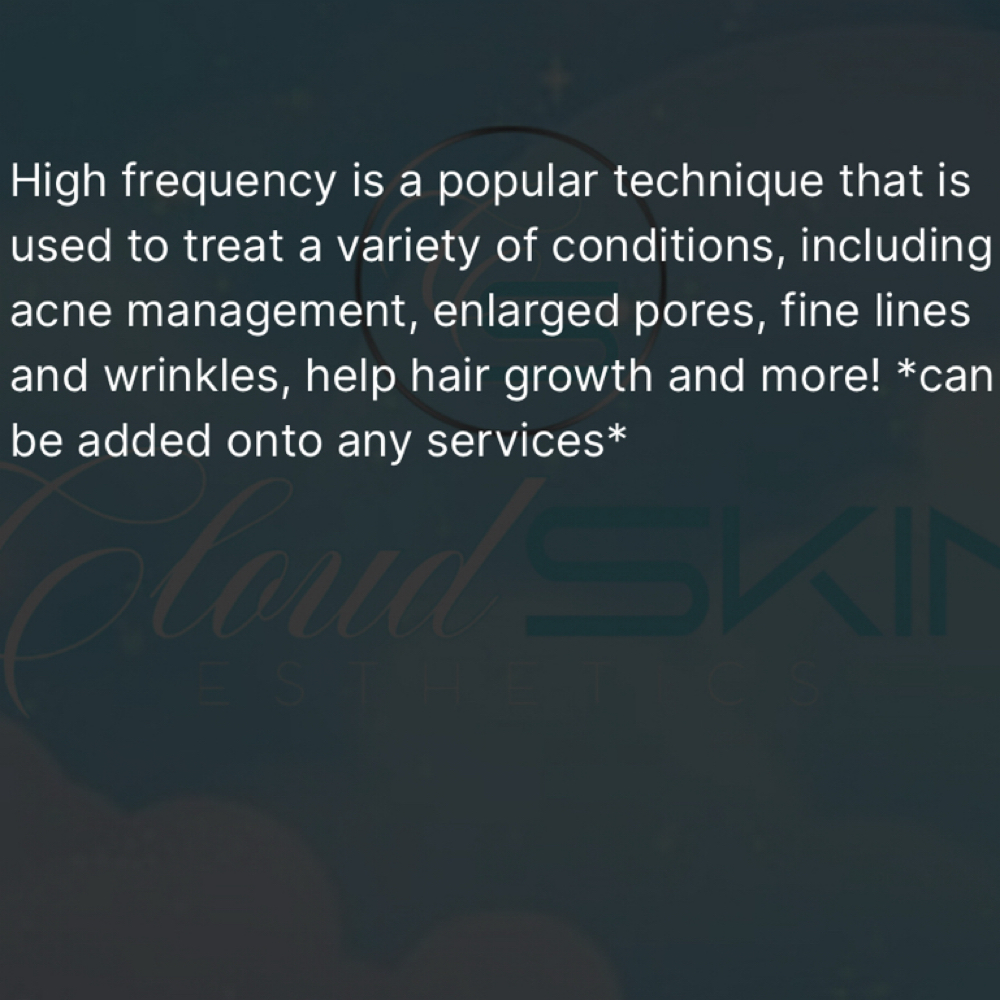 High Frequency at Cloud Skin Esthetics LLC. in Redford, MI