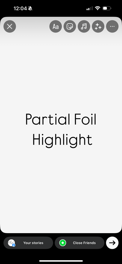 Partial Foil Highlight