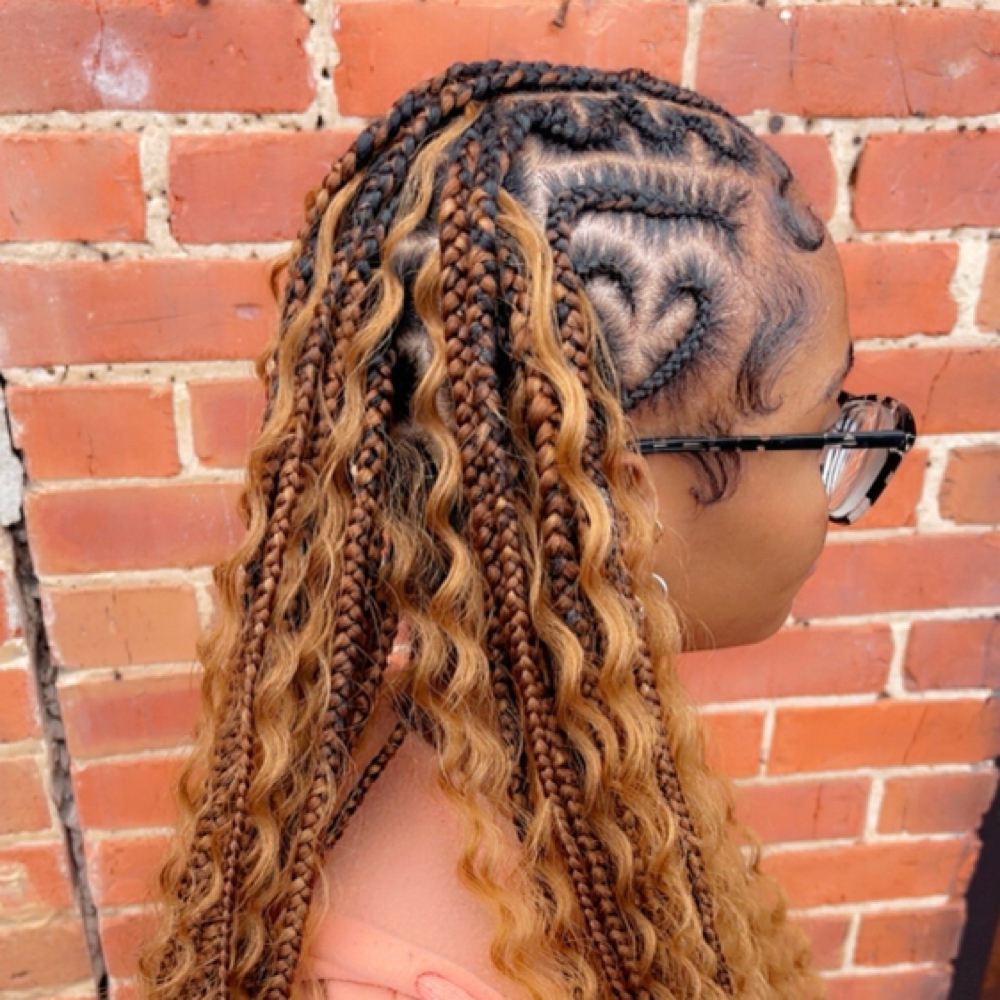 Fulani Braids W/boho at Braided,LLC in Lacrosse, VA