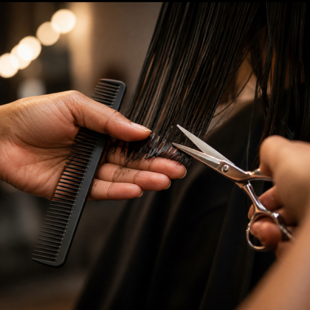 Trim (Add-On) at HFS Trichology & HeadSpa Inc. in Stockton, CA