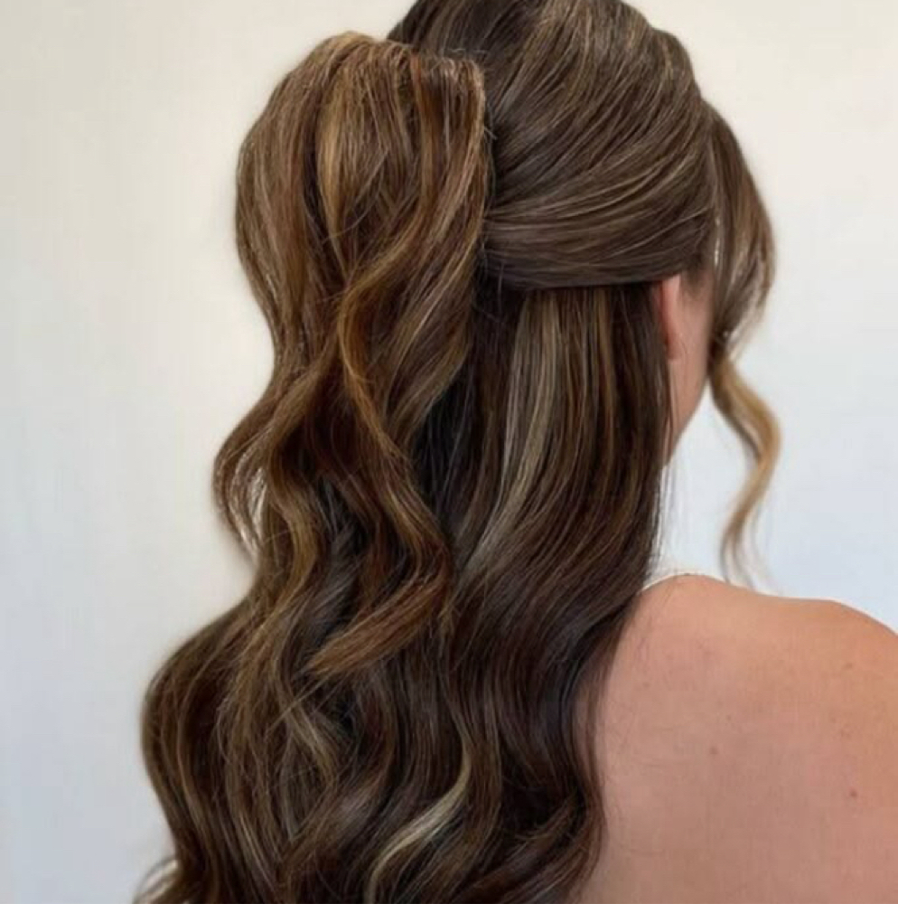 Half Updo at Brittany George at Loft Esthetics Salon in Lambertville, MI